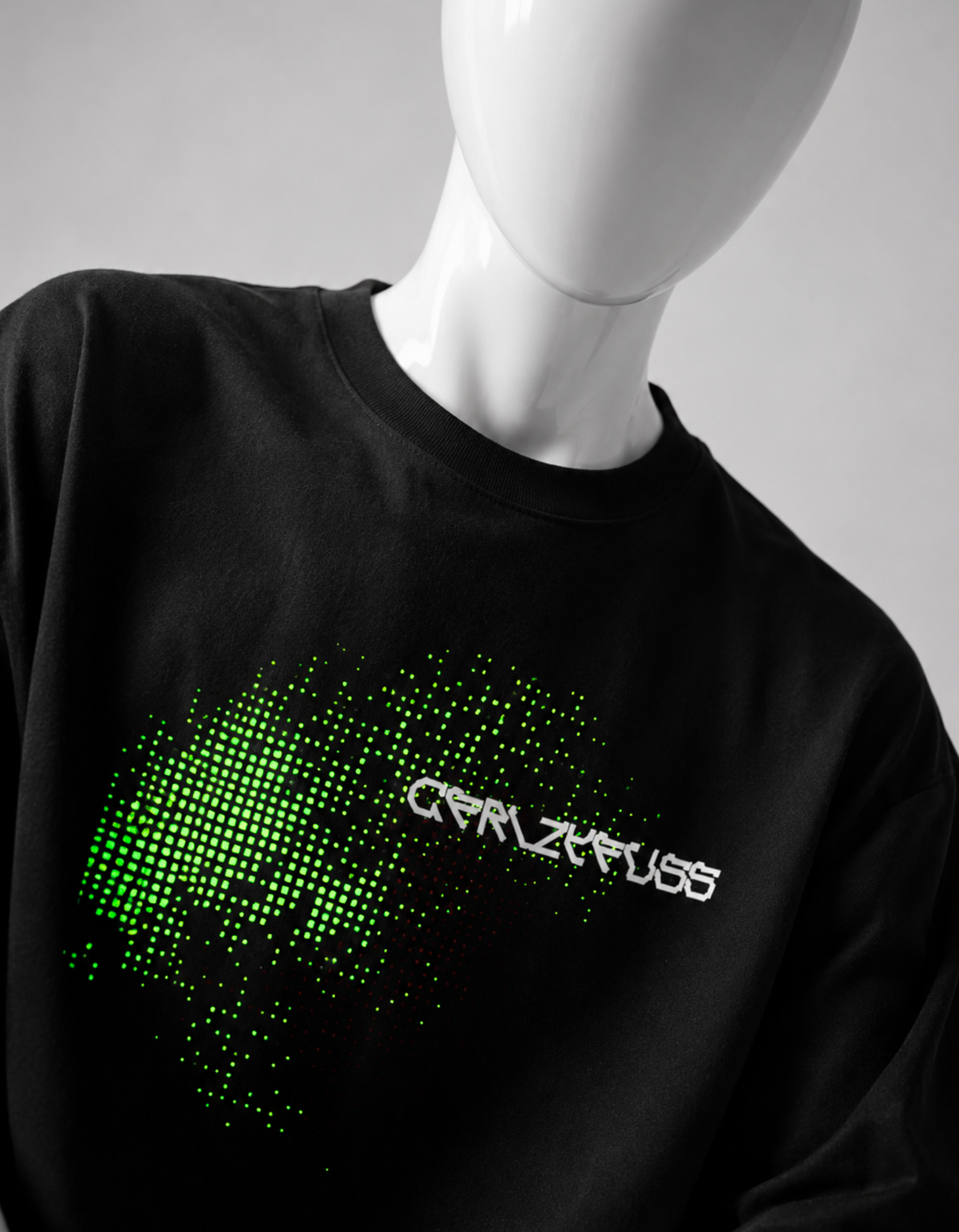 CRAZYFUSS SIMPLES  Glitch-inspired pixel graphic