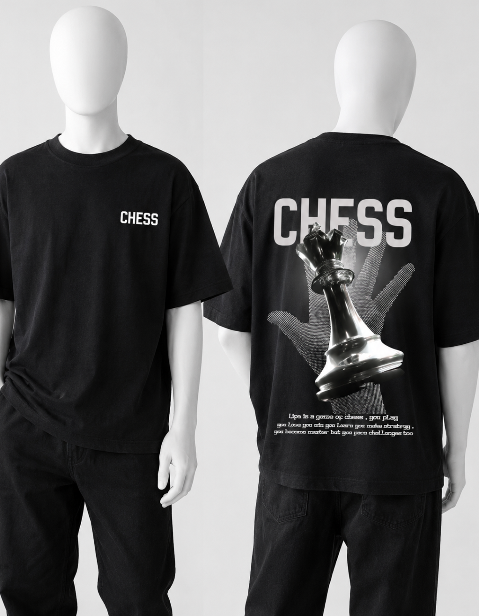 CHESS CRAZYFUSS  OVERSIZED T SHIRT COTTON