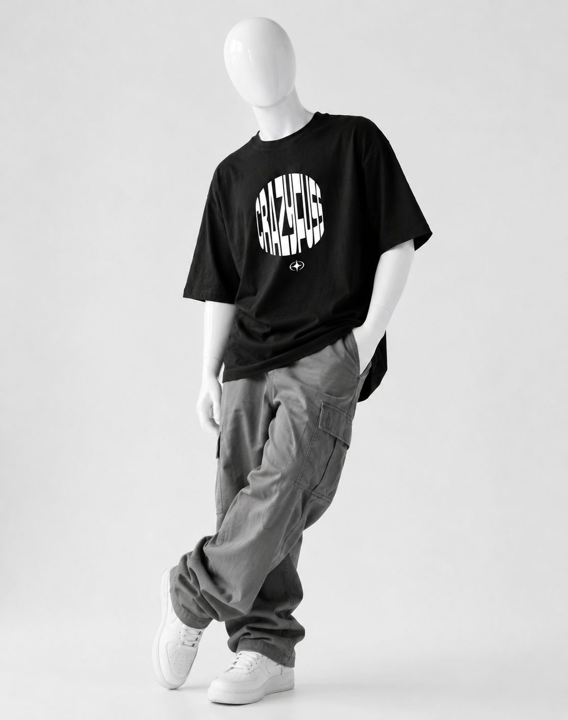 CRAZYFUSS OVERSIZED SIMPLE COTTON T SHIRT