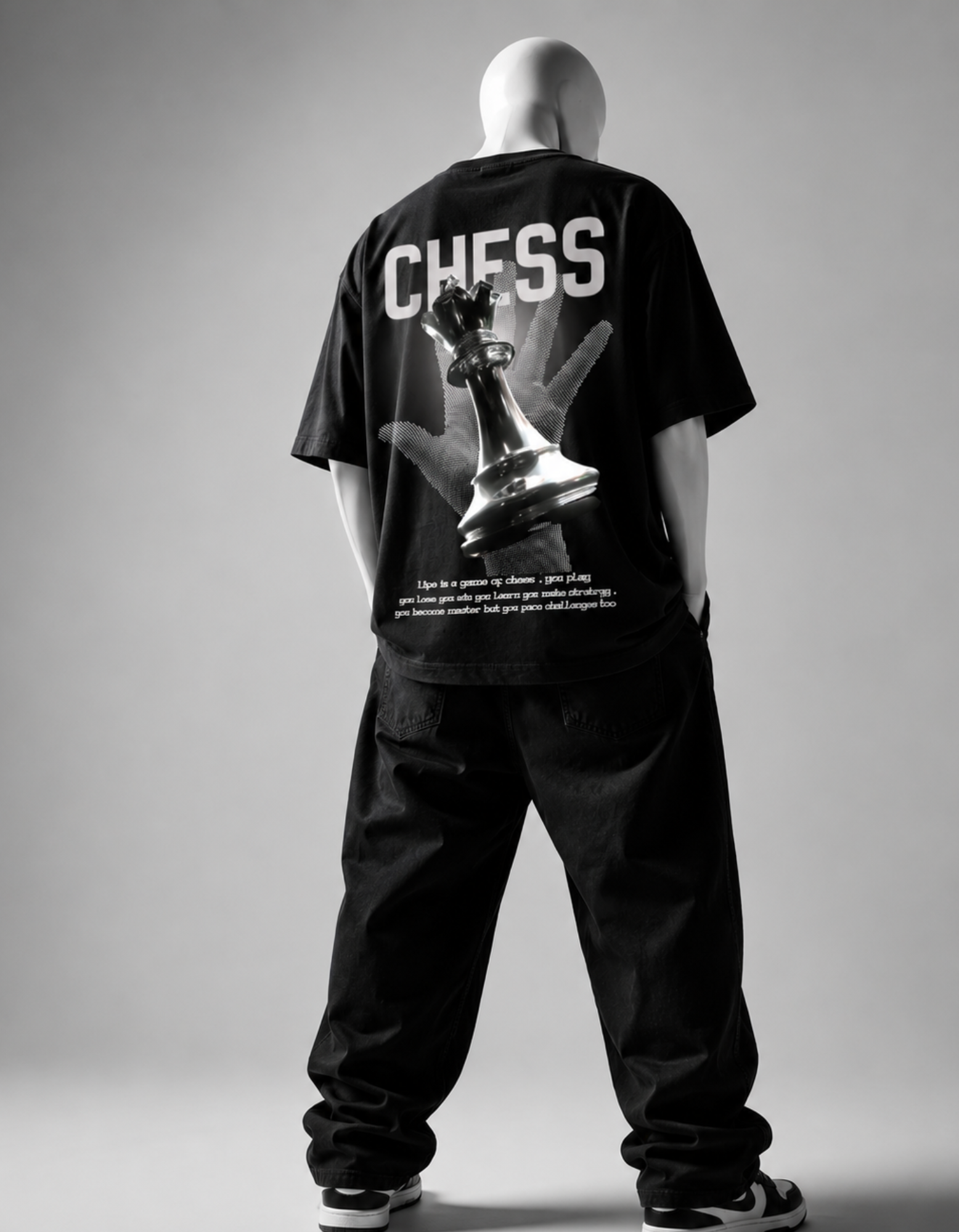 CHESS CRAZYFUSS  OVERSIZED T SHIRT COTTON