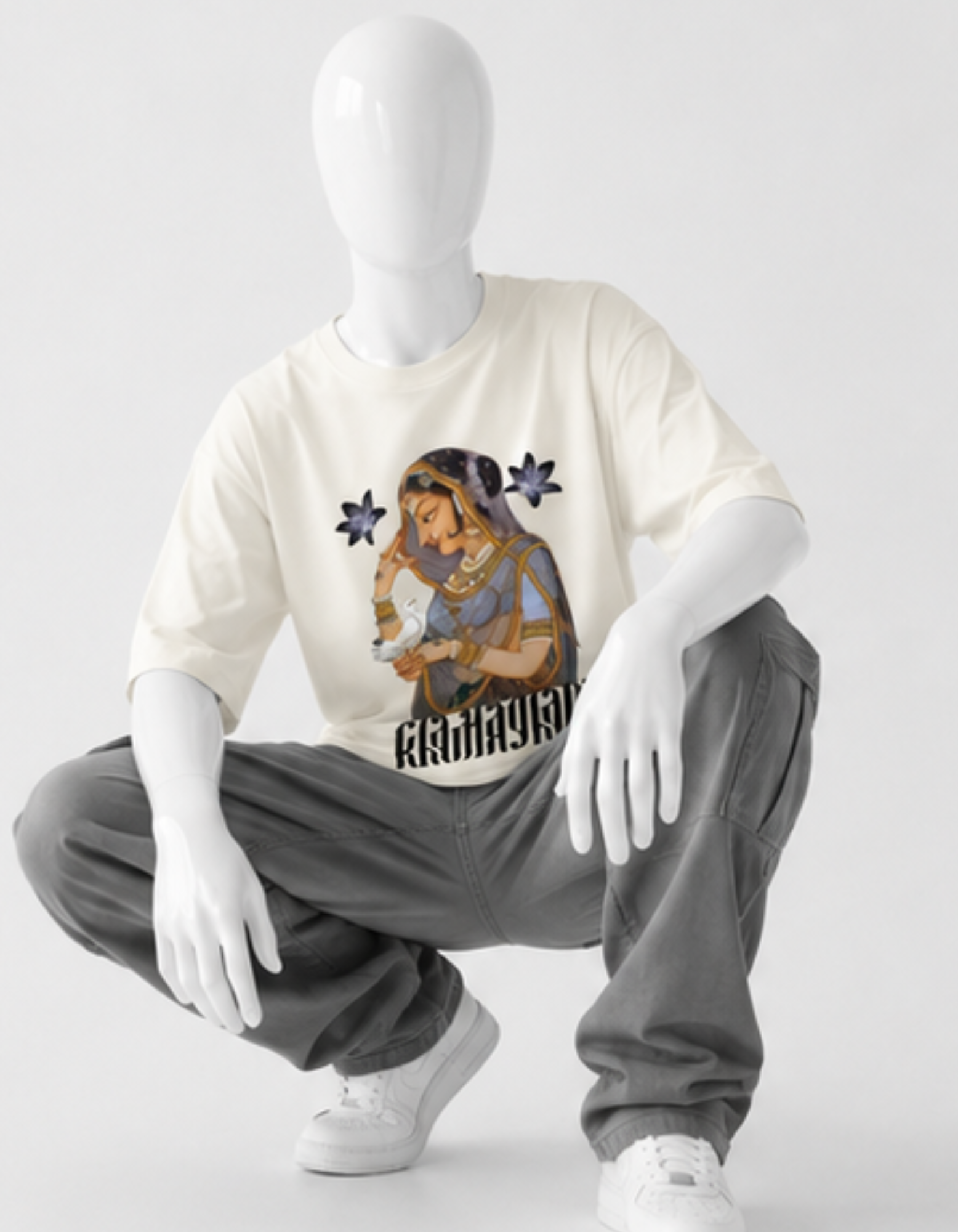 KHAMAGHANI CRAZYFUSS OVERSIZED COTTON T SHIRT UNISEX