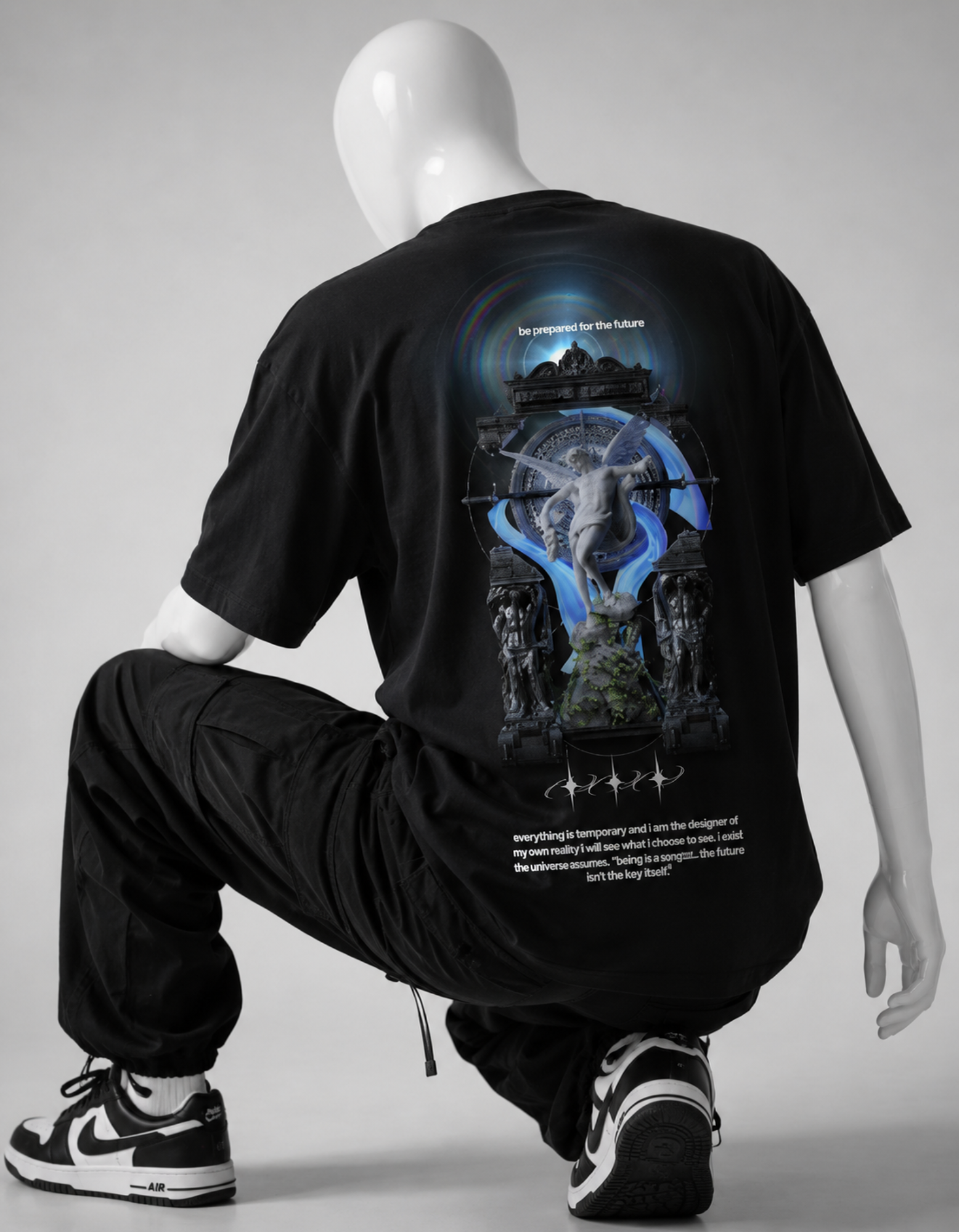 BLUE GLOOM CRAZYFUSS OVERSIZED COTTON T SHIRT MEN — alternate view
