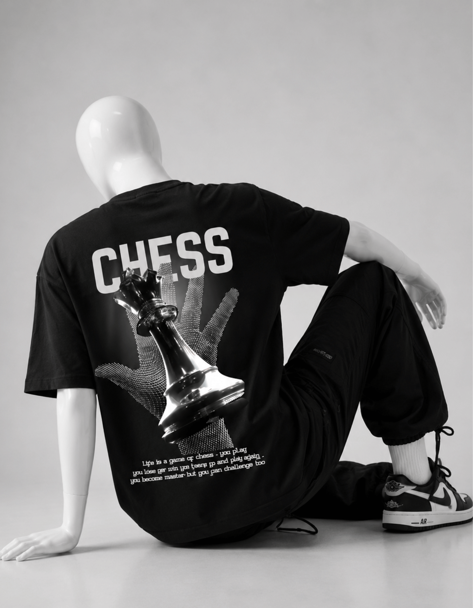 CHESS CRAZYFUSS  OVERSIZED T SHIRT COTTON