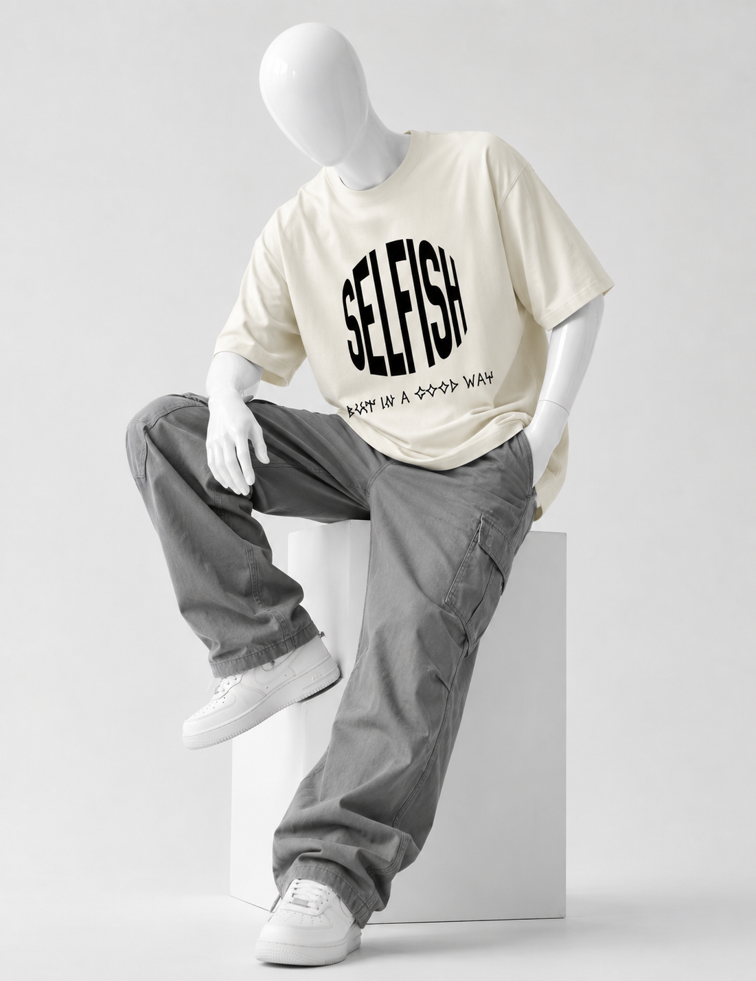 SLEFISH CRAZYFUSS OVERSIZED T SHIRT COTTON MEN